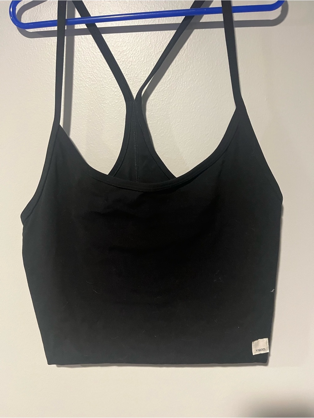Vuori Black Seamless Racerback Sports Bra